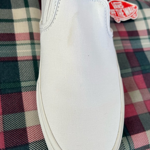 Vans Women's White Slip-On Sneakers - Picture 4 of 5